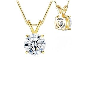 14k 1 carat Diamond Solitaire Necklace